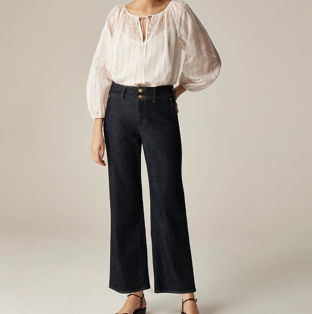 J Crew Sz 28 Slim-wide Jeans with Stacked Buttons Bottoms